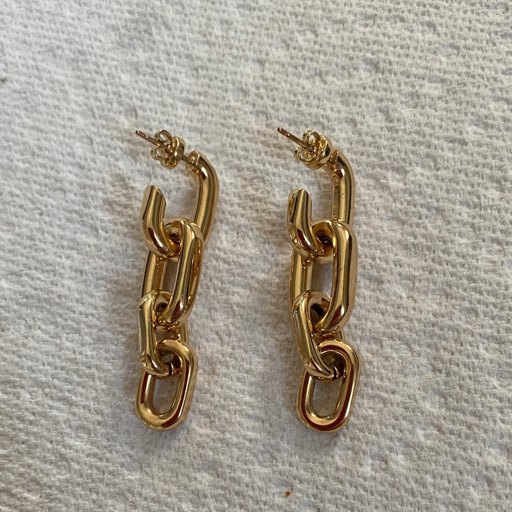 Anine Bing Gold Chain Link Earrings